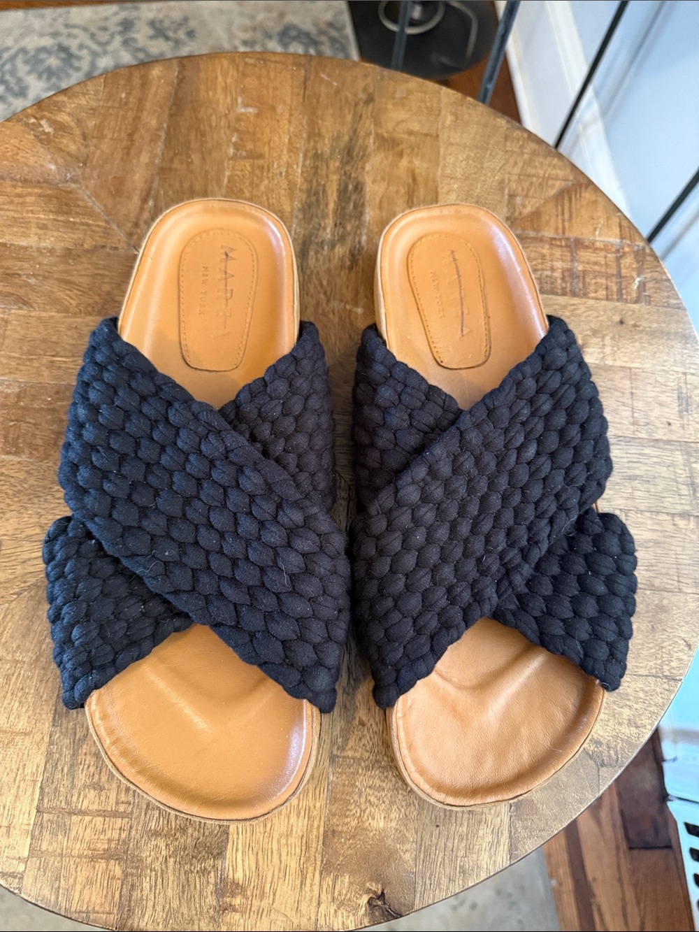 Marea New York Chunky Knit Slide Sandals 40/9